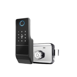 Impermeabile NFC impronta digitale intelligente elettrico Rim lock in acciaio inox elettrico rim Lock per porta d'ingresso