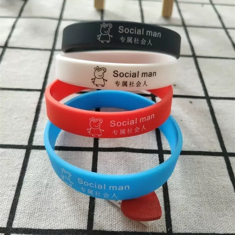 Custom wrist band hot sales 2024 Thin Rubber Silicon Wristbands with Message wrist bands for events