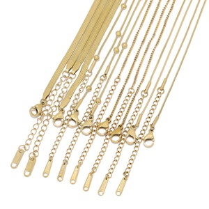 卸売リンクチェーン40 + 5cmスネークチェーンバルクネックレスDIYファッションジュエリー調節可能なチェーン - Product Image 2