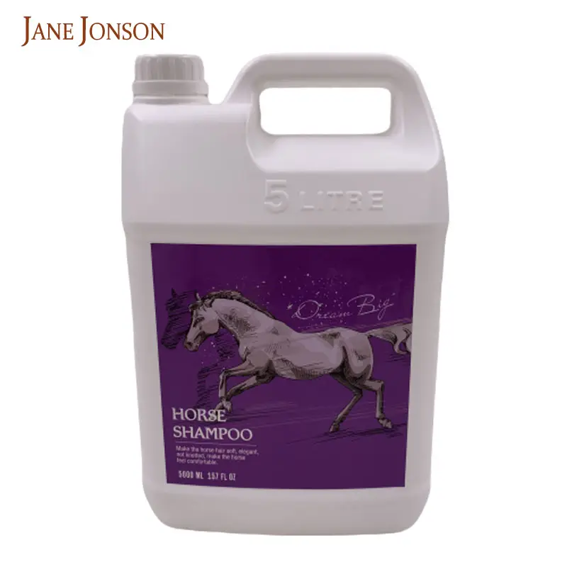 Eco Friendly Pump Bottle 5000ml Plastic Bulk Organic Clear Purple Pet Brand Horse Shampoo
