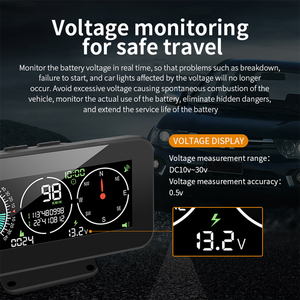ELING Inclinômetro Clinometer Digital GPS HUD Pitch Angle Slope Medidor MPH Velocímetro com nível de bússola para veículos - Product Image 6