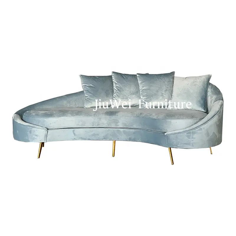 Conjunto de sofá de poltrona em aço inoxidável, elegante, design moderno, casamento, móveis, sala de estar, sofás