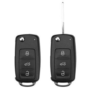 กุญแจรีโมทรถยนต์พับได้สำหรับ VW โฟล์คสวาเกนกุญแจ202Q ID48 3ปุ่มขนาด433เมกะเฮิรตซ์พร้อมกุญแจใบมีด HU66เปล่า - Product Image 3