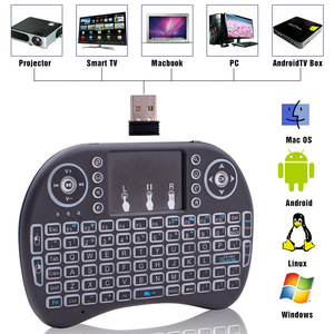 2024 Listo para enviar 2,4 GHz Inglés Ruso 7 Color Air Wireless i8 Pro Mouse con Touchpad Control remoto Android TV Box - Product Image 4