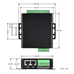 8-Kanal RS485 zu RJ45 Ethernet Serial Server 8 Kanäle RS485 Unabhängiger Betrieb Industrielles isoliertes serielles Modul für die Schienen montage - Product Image 6