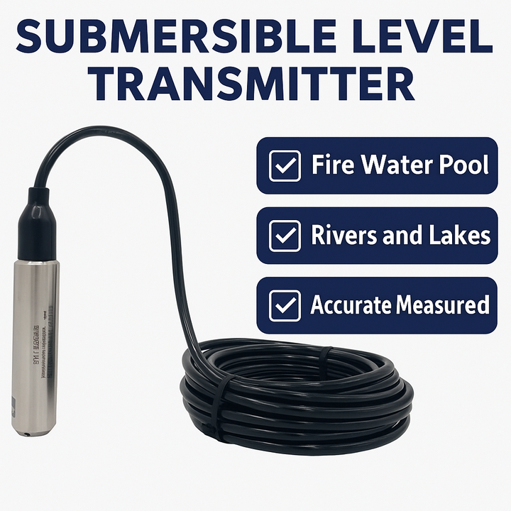 Waterproof 20m 30m 100m Submersible Liquid Level Transmitter with 4-20mA 5-8VDC;6VDC;24VDC for Deep Well Water and Fresh Water