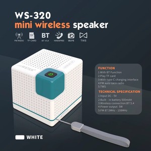 RGB Party Speaker 500mAh Power Bank Wireless Mic TF AUX <strong>Input</strong> for DJ Karaoke WS320 Portable Bluetooth - Product Image 6