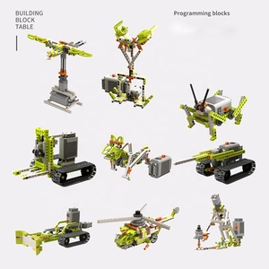 2025 nuevo juguete educativo STEM creativo DIY programación de doble motor bloques de construcción eléctricos bloques de construcción de montaje mecánico