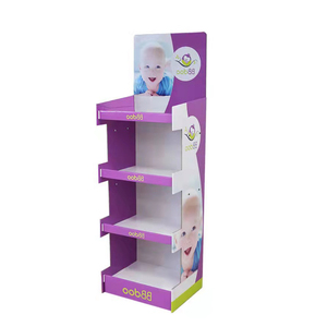 Store Retail Cosmetics Makeup Eyelash Lash Perfume Lipstick Paper Cardboard Display Rack Floor Cardboard Display <strong>Stand</strong>