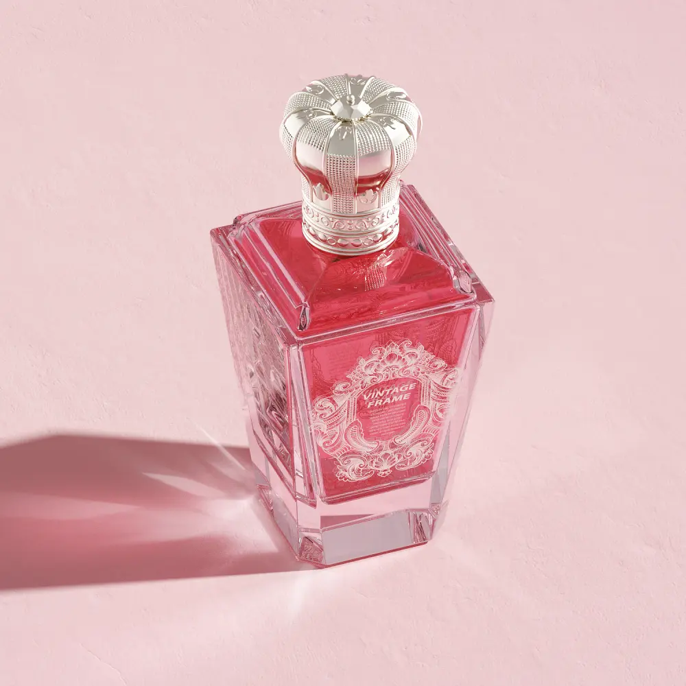 Großhandel nordischen Stil Luxus benutzer definierte Parfum Flasche 50 ml elegante Unisex Crimp leere Parfüm Sprüh glas Flasche für Frauen