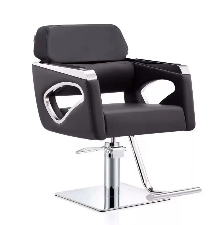الفاخرة مصنع مباشرة صالون الحلاقة الأثاث صالون المعدات الأسود كرسي صالون تجميل بالجملة تصفيف الشعر الحلاق كرسي