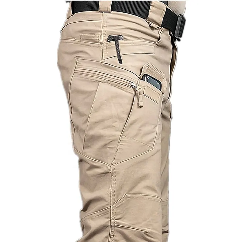 Calças masculinas multifuncionais, novo design, oem, bolsos, calças de trabalho, trekking, cargo, leve