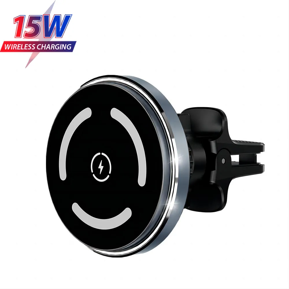 New Products Magnetic Suction Wireless Car Charger 15W Universal Fast Wireless Car Charger Mount For Car