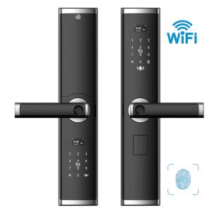 両面スマートオフィス安全なRfidキーカードロックデジタルドアロックキーレスキーシリンダー付きホテル用ウッドドア - Product Image 1