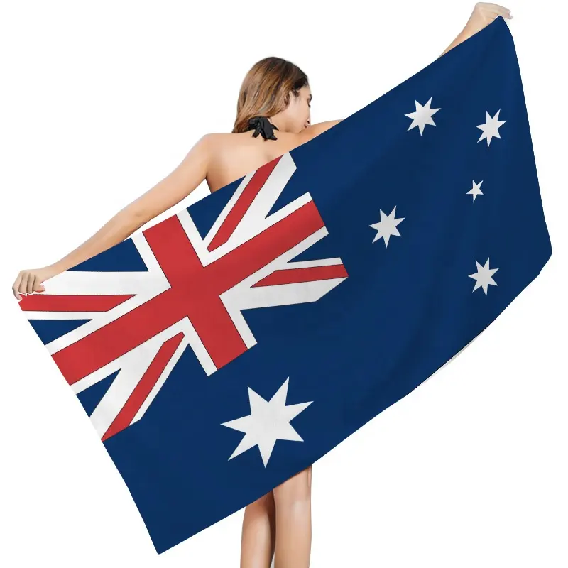 Kunden spezifisches Design Australien Mexiko Britisch-Kanadisch-Amerikanisches Deutschland Spanien National flagge Strand tücher auf Lager