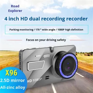 4 inç V2 Video kaydedici 1080P 2.5D IPS LCD Dash kamera ile ön ve arka çift kayıt g-sensor çoklu dil 1 yıl garanti - Product Image 4