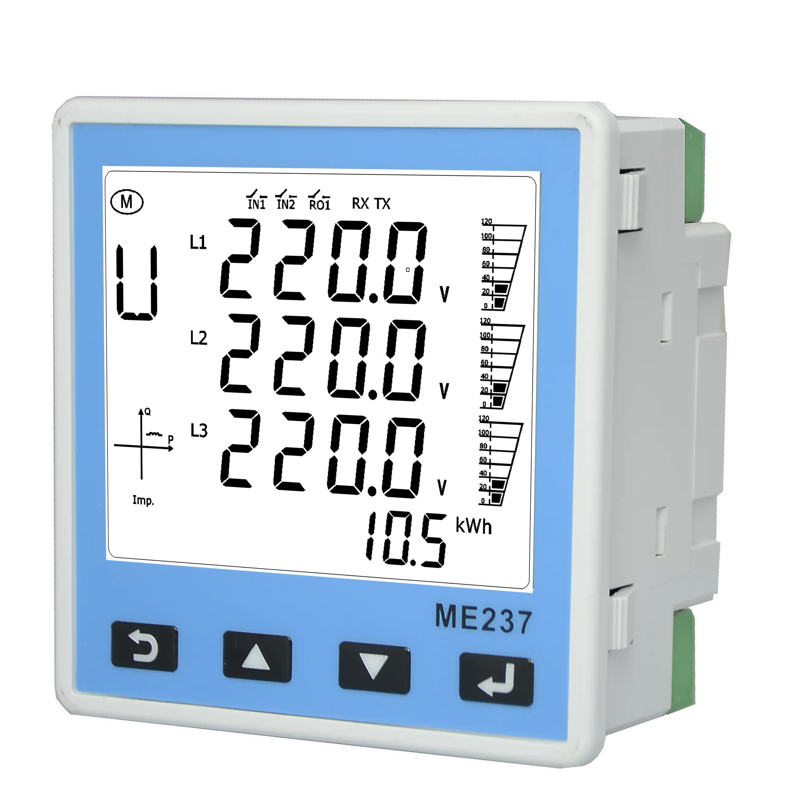 MEATROL-panel multifunción medidor de potencia Ethernet, sistema de monitoreo de registrador de datos, panel multifunción RS485 Modbus TCP/IP