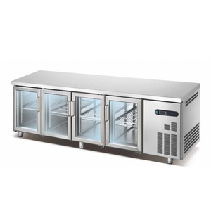 Paslanmaz çelik tezgah mutfak masa üstü restoran mutfak Counter haltı buzdolabı tezgah üstü <span class=keywords><strong>Chiller</strong></span>