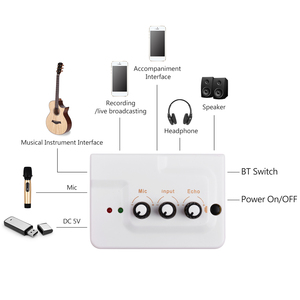 External Recording Sound Card Audio <span class=keywords><strong>Interface</strong></span> Network Online Device Supports BT Function Connection for Smartphone
