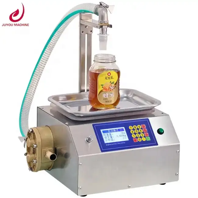 JUYOU-máquina de llenado automático completo, pasta de sésamo y miel, pegamento de aceite comestible, líquido viscoso, máquina de llenado de líquido