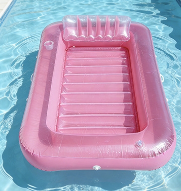 Salon flottant rose transparent
