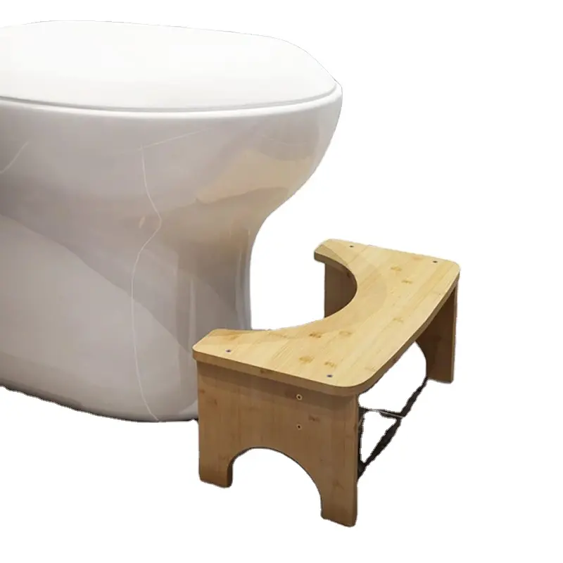 Integritet เก้าอี้ห้องน้ำไม้ไผ่สำหรับผู้ใหญ่บรรเทาและลดความตึงเครียดในลำไส้และท้องอืด