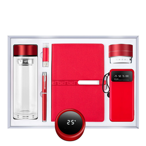 10000mAh Power Bank & 32GB USB-Flash-Laufwerk Stift Temperatur anzeige Glasflasche & <span class=keywords><strong>Notebook</strong></span> Graduation Geschenkset für Werbe geschenke
