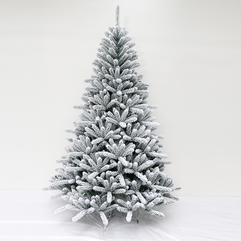 Green Flocked Christmas Tree