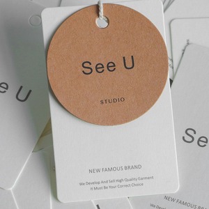 Custom <strong>Print</strong> Label Tag Clothes <strong>hang</strong> Tag <strong>Round</strong> Clothing <strong>hang</strong> Tags With <strong>Strings</strong> - Product Image 1