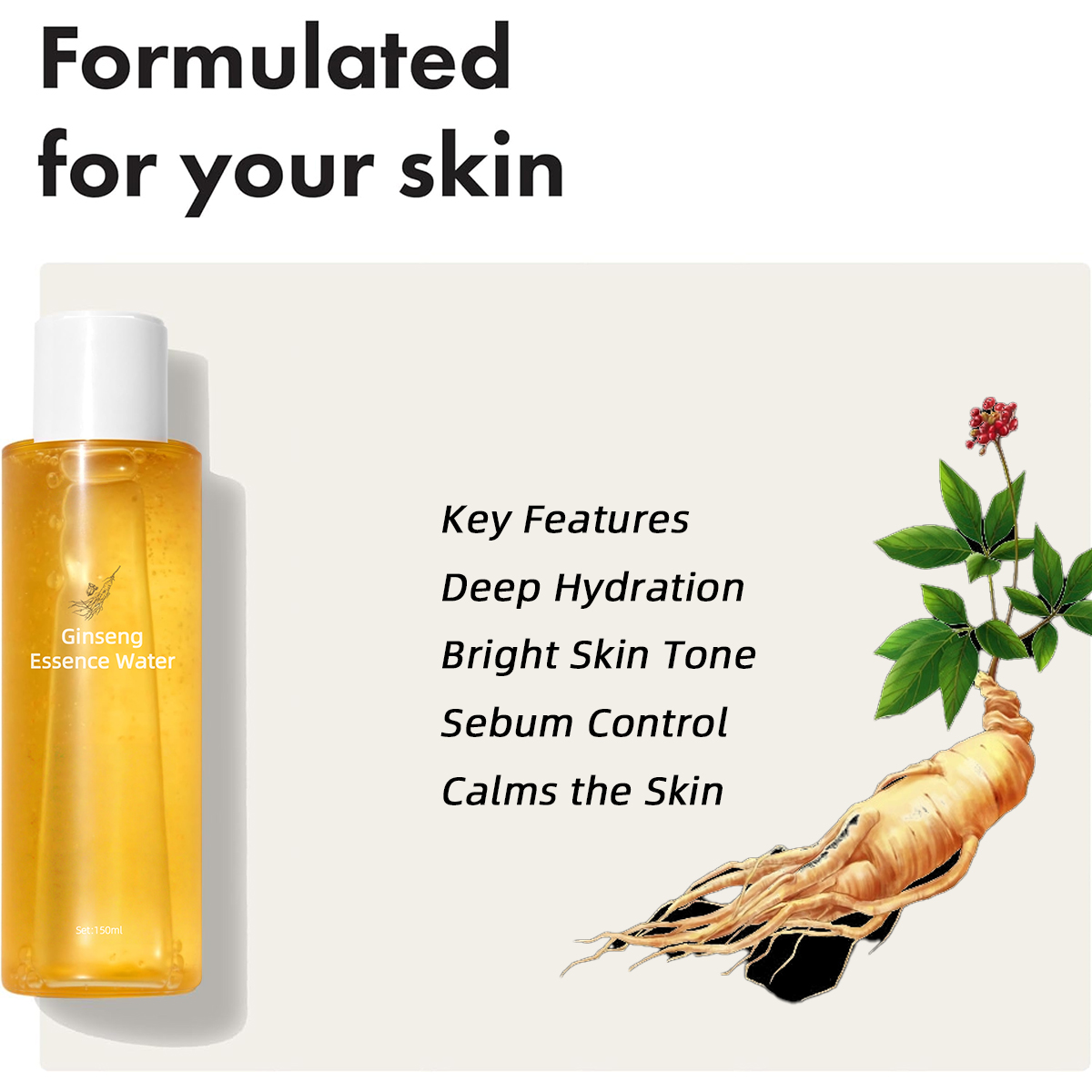 Toner d'essence de ginseng 120ml