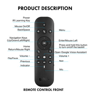 Wholesale BT 2.4G Wireless Dual Mode Voice air Mouse G60S Pro Smart Remote <strong>Controls</strong> with <strong>Keyboard</strong> Touch Panel - Product Image 6