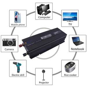 1200W 1.2KW 12V DC Entrada 220V AC Salida Fuera DE LA RED Inversor de onda sinusoidal pura solar con pantalla LCD para uso en automóvil y hogar - Product Image 6