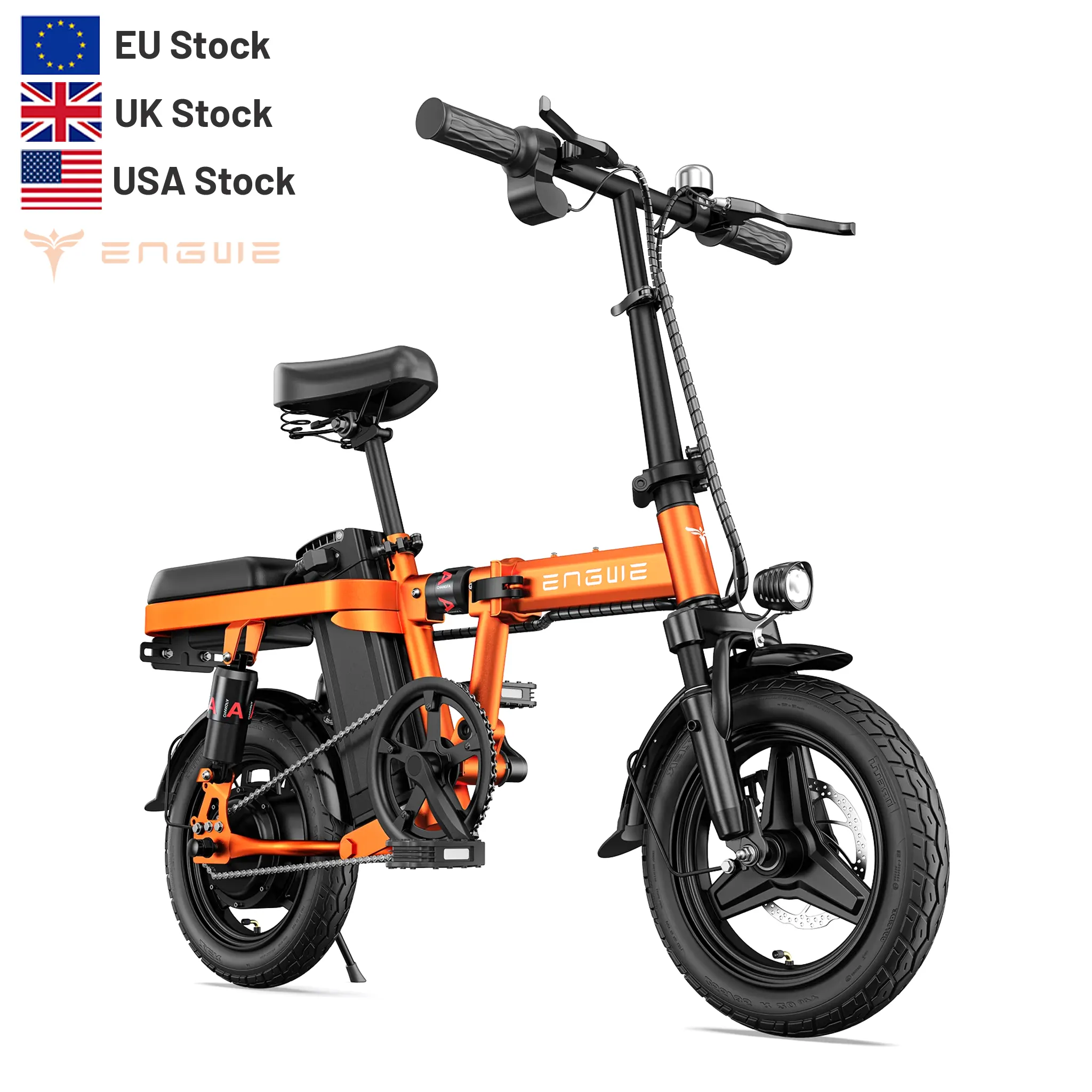 Stock US ENGWE vélo électrique pour adultes et adolescents 14 pouces vélo électrique pliant moteur électrique 48V Urban City e-bike