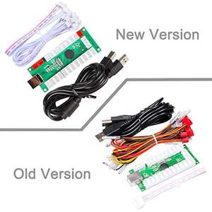 Encoder USB a ritardo Zero per giochi per PC Joystick rosso pulsante illuminato a LED per Joystick Arcade parti del Kit fai da te Mame Raspberry Pi