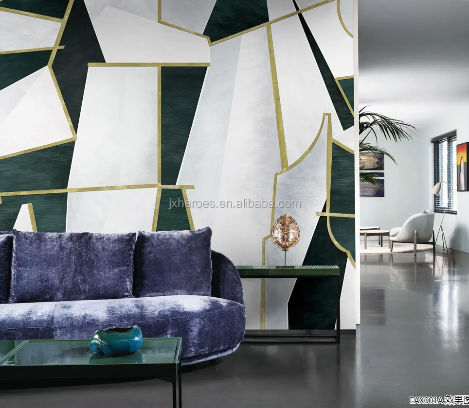 Moderne unregelmäßige geometrische Formen Designs Wandbild Tapete 3D