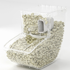 אחסון תבואה אגוזי מיכל אחסון מיכל פלסטיק קופסת לנקות בתפזורת עם סקופ - Product Image 2