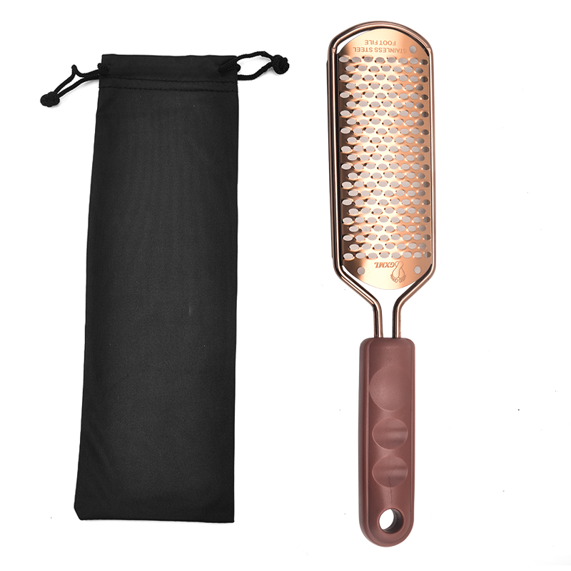 Rose gold big hole foot file + bag