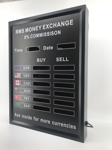 Display della scheda del segno del tasso di cambio di valuta della banca a led personalizzato scheda led per il cambio di valuta del telecomando rosso singolo - Product Image 5