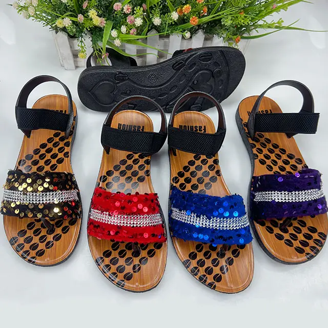 Prezzo di fabbrica scarpe colorate da donna fantasia sandali da donna di alta qualità e pantofole di colore brillante per le ragazze