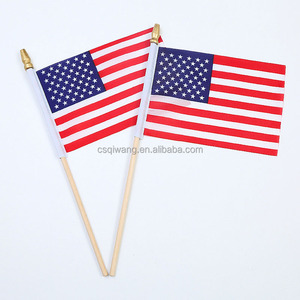 Wholesale Polyester Mini Small <strong>Flag</strong> Hand Held Waving <strong>Flag</strong> Custom Hand <strong>Flag</strong> for <strong>Cheer</strong> for America - Product Image 4
