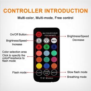 Araba LED uzaktan kumanda küçük ışık T10 çok renkli RGB T10 sürüş ışık genişliği gösterge ışığı - Product Image 6