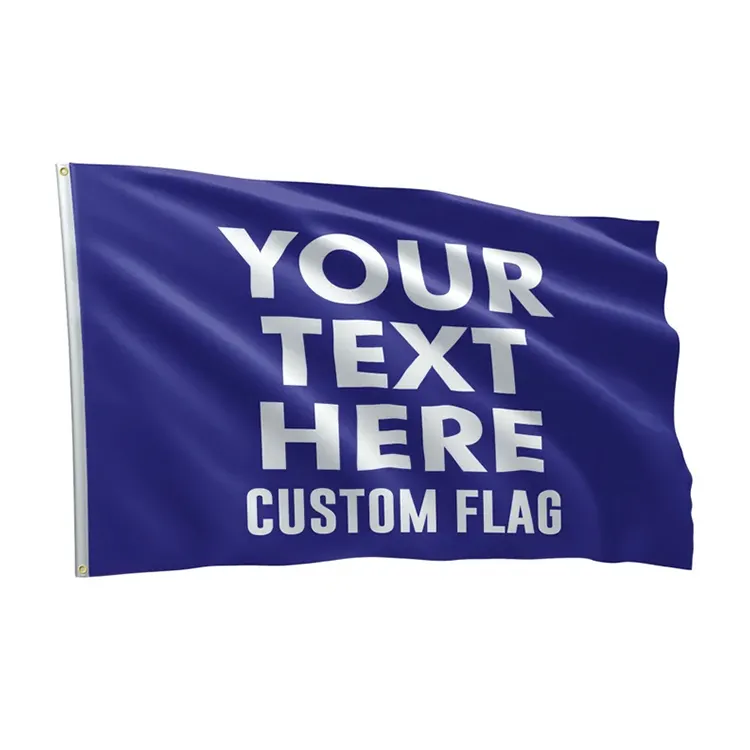 Bandiere personalizzate 3x5 Ft 100% bandiera pubblicitaria in poliestere di qualsiasi dimensione all'ingrosso con stampa personalizzata Logo