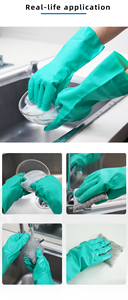 ถุงมือยางไนไตรล์15mil สีเขียวสำหรับงานหนักถุงมือสารเคมีที่หลากหลาย - Product Image 5