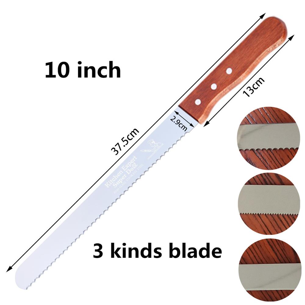 couteau à pain rouge