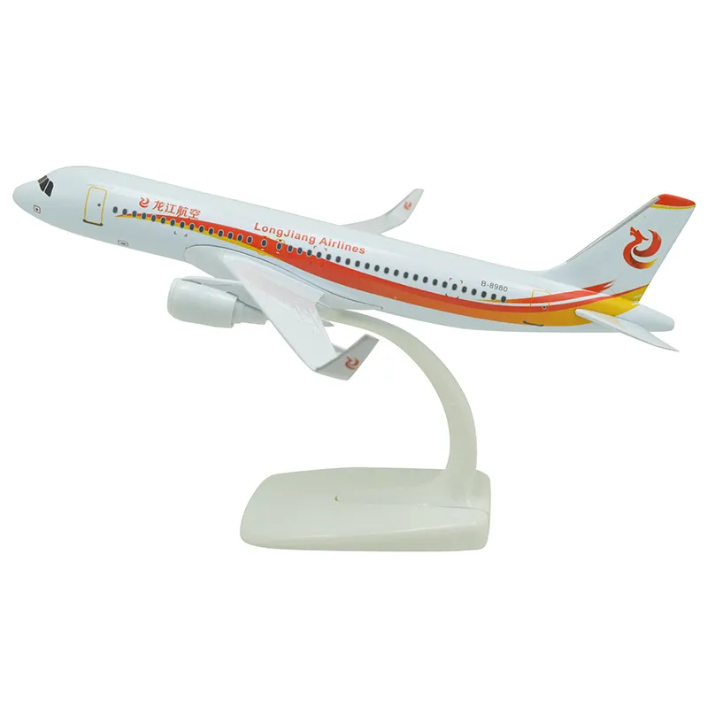 1:400 20 centimetri Cina Longjiang Airlines Airbus A320 Metallo Passeggeri Aereo Modello di Aerei Civili Modalità Die Cast Modello di Aereo OEM