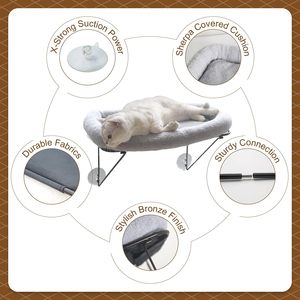 Çin üretici Metal çerçeve lüks yüksek kalite çevre dostu kedi pencere levrek toptan özel kapalı kedi hamak yatak - Product Image 3