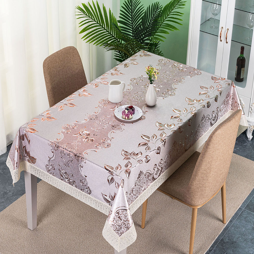 Easy Clean Lace Edge PVC Independent Table Cloth Sheet