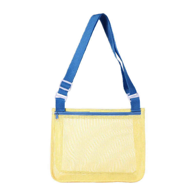Sac d'épaule Simple Jaune _ Bleu foncé