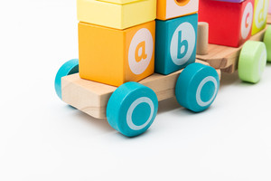 COMMIKI Toddlers Montessori Wood Train Toy Model <strong>Building</strong> Toy With Number <strong>Pattern</strong> 0~9 <strong>Blocks</strong> Educational Kids Wooden Toy - Product Image 6