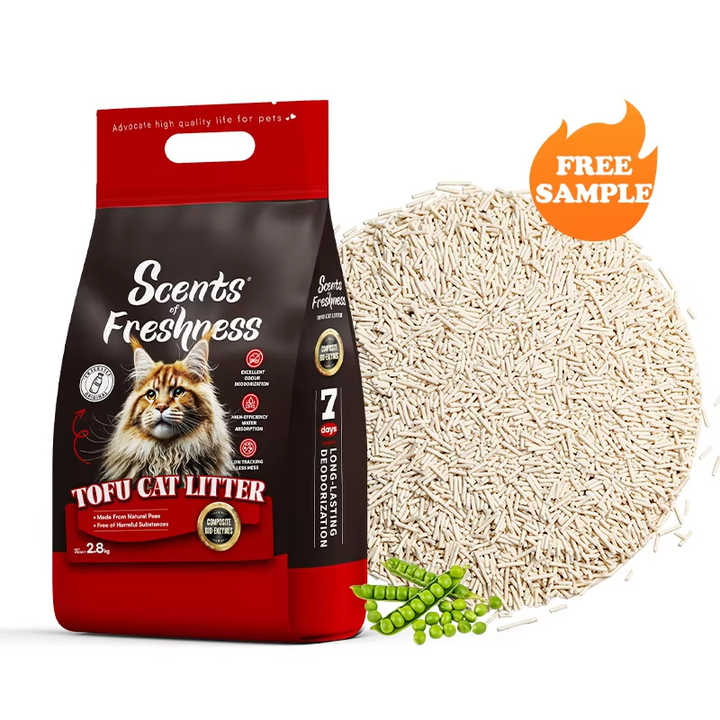 OEM Factory Processing Plant-Based Cat Litter Odor Control Rapid Clumping Tofu Eco-Friendly Corn Material Flushable Cat Sand